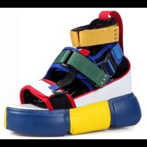 Anthony Wang, multicolored w/ buckles Sandals